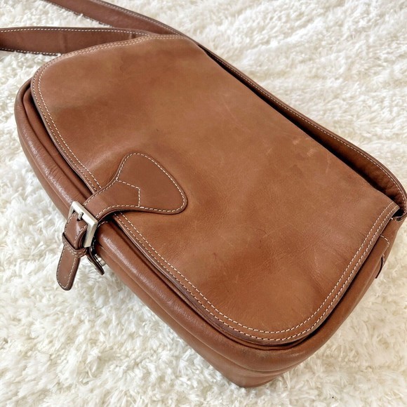 Hobo International Saddle Bag Messenger Brown Leather Shoulder Satchel Purse - Picture 16 of 16